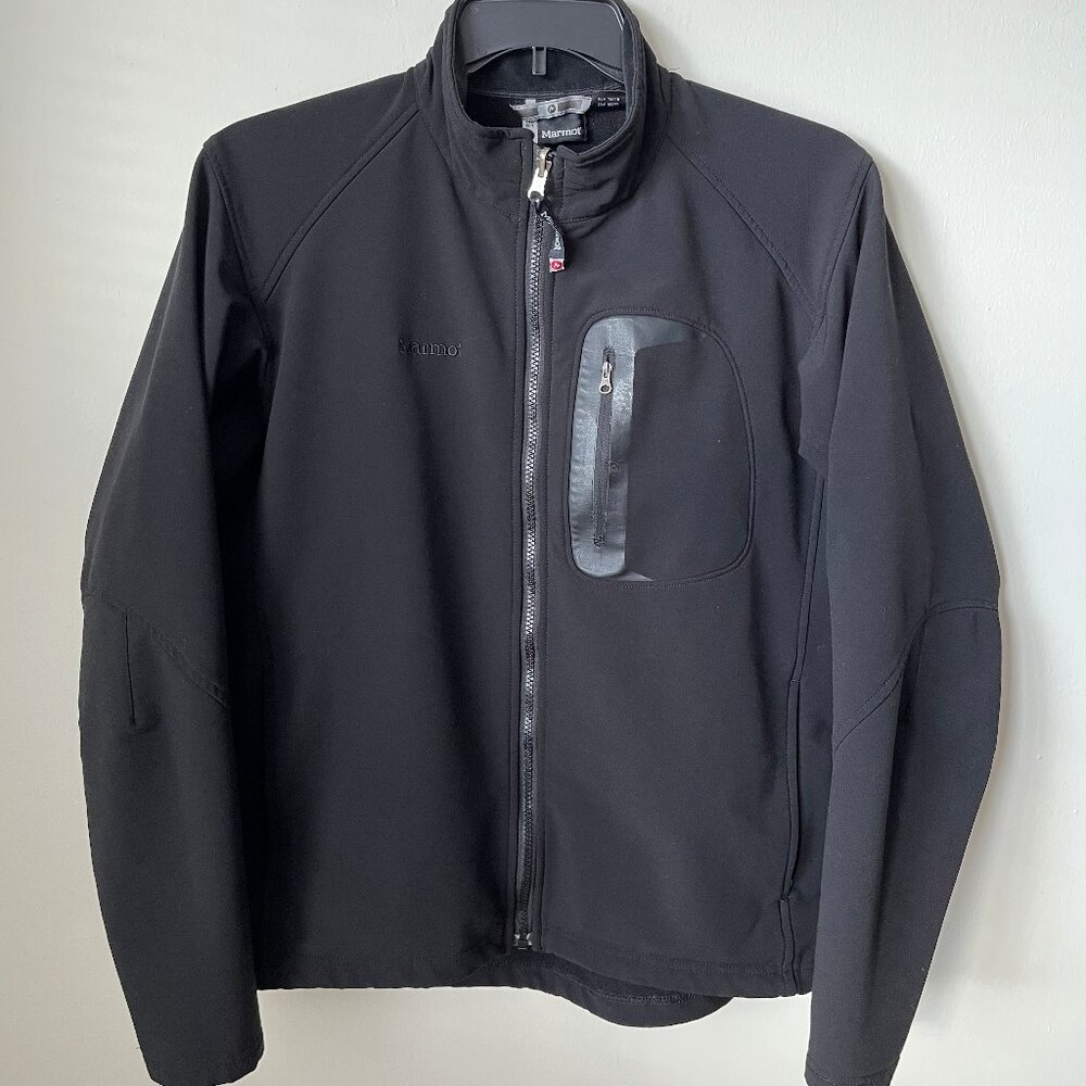 Marmot Black Mens Fleece Lined Full Zipper Jacket Coat Mens Size M